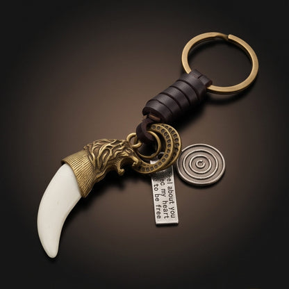 THE MEN THING KeyChains LION FANG - Stainless Steel Keychain for Men & Boy