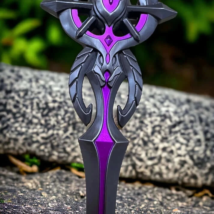 THE MEN THING KeyChains NIGHTSHADE - Genshin Impact Anime Keychain | Game Xiao Cosplay Alloy Weapon Keychain for Men & Boy