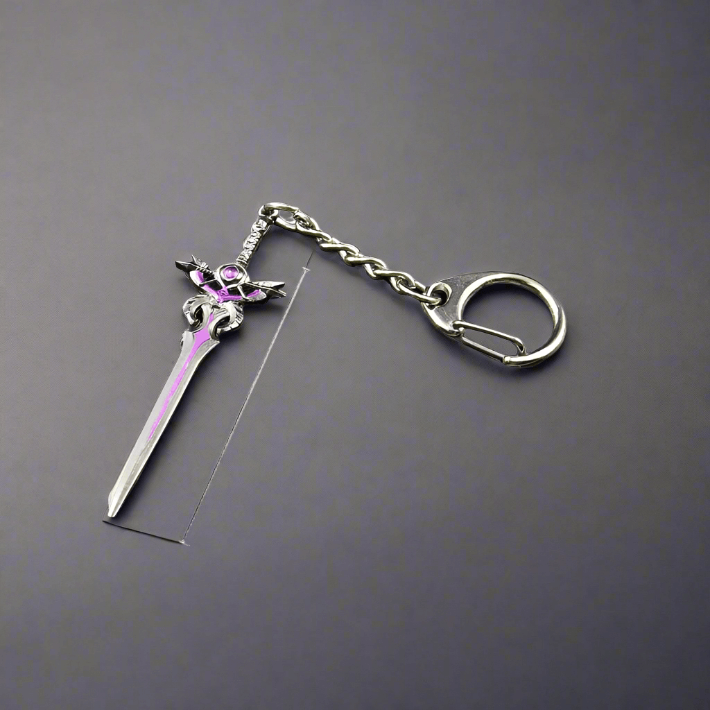 THE MEN THING KeyChains NIGHTSHADE - Genshin Impact Anime Keychain | Game Xiao Cosplay Alloy Weapon Keychain for Men & Boy