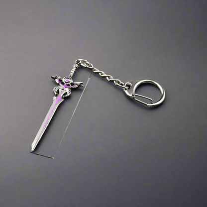 THE MEN THING KeyChains NIGHTSHADE - Genshin Impact Anime Keychain | Game Xiao Cosplay Alloy Weapon Keychain for Men & Boy