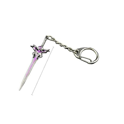 THE MEN THING KeyChains NIGHTSHADE - Genshin Impact Anime Keychain | Game Xiao Cosplay Alloy Weapon Keychain for Men & Boy