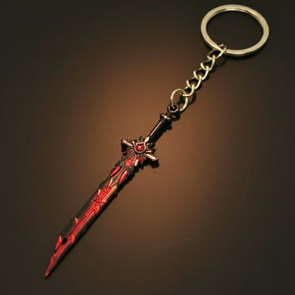 THE MEN THING KeyChains PERIPHERAL SWORD - Genshin Impact Anime Keychain | Game Xiao Cosplay Alloy Weapon Keychain for Men & Boy