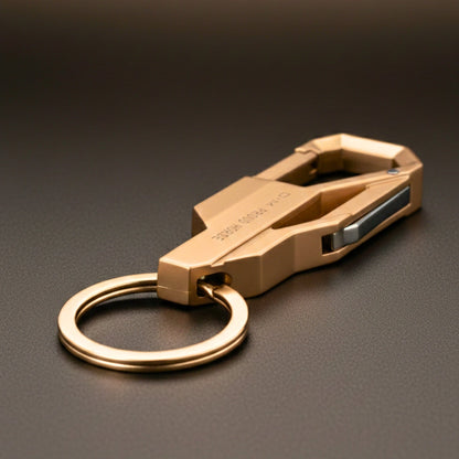 THE MEN THING KeyChains PHANTOM GRIP - GOLDEN - Stainless Steel Keychain for Men & Boy