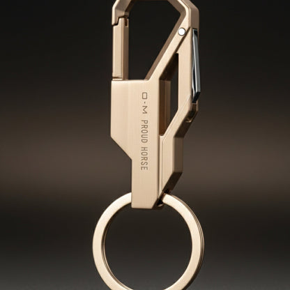 THE MEN THING KeyChains PHANTOM GRIP - GOLDEN - Stainless Steel Keychain for Men & Boy