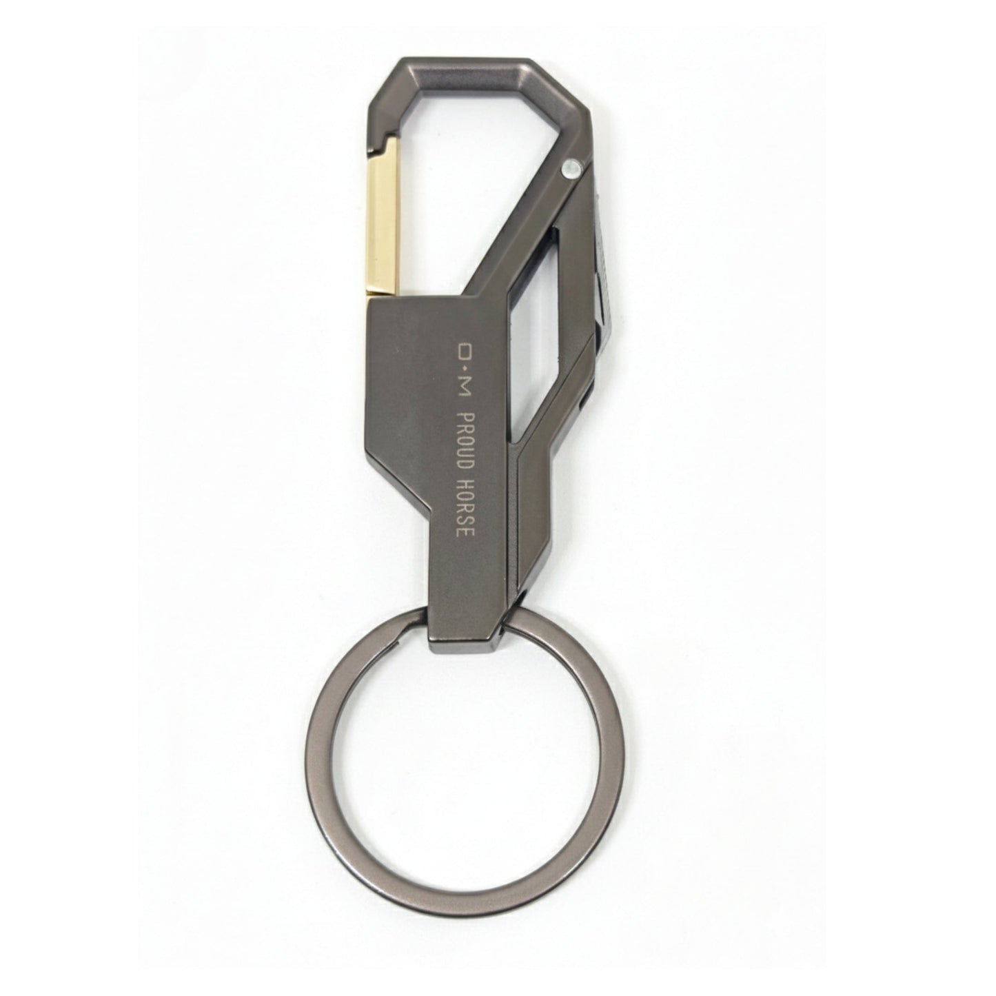 THE MEN THING KeyChains PHANTOM GRIP - GUNMETAL GREY - Stainless Steel Keychain for Men & Boy