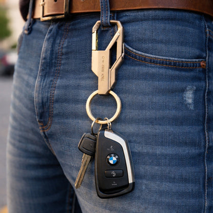 THE MEN THING KeyChains PHANTOM GRIP - GUNMETAL GREY - Stainless Steel Keychain for Men & Boy