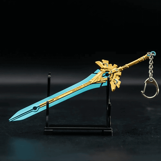 THE MEN THING KeyChains PRIDE SWORD - Genshin Impact Anime Keychain | Game Xiao Cosplay Alloy Weapon Keychain for Men & Boy