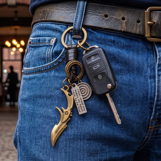 THE MEN THING KeyChains REBEL DAGGER - Stainless Steel Keychain for Men & Boy