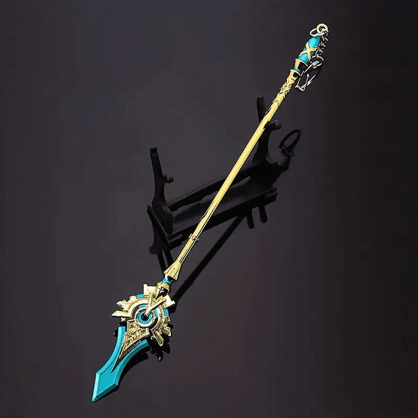 SKYWARD SPINE - Genshin Impact Anime Keychain | Game Xiao Cosplay Alloy Weapon Keychain for Men & Boy
