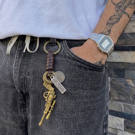 THE MEN THING KeyChains SNIPER TAG - Stainless Steel Keychain for Men & Boy