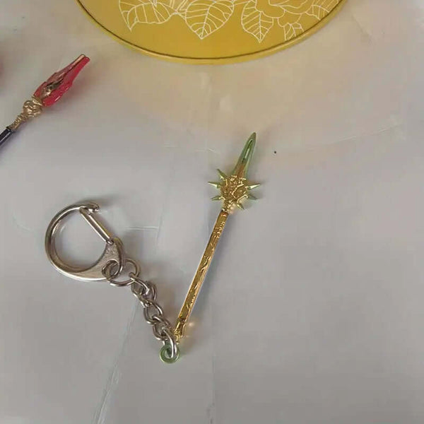 స్టార్‌పాయింట్ - జెన్‌షిన్ ఇంపాక్ట్ అనిమే కీచైన్ | గేమ్ మెన్ & బాయ్ కోసం Xiao Cosplay మిశ్రమం వెపన్ కీచైన్