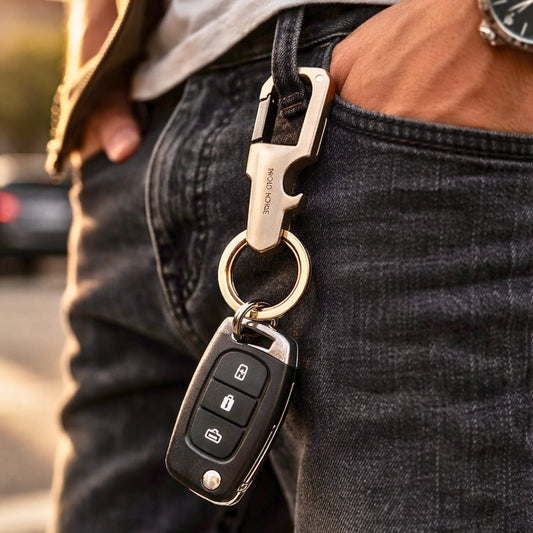 THE MEN THING KeyChains TACTICAL - MATTE STEEL - Stainless Steel Keychain for Men & Boy