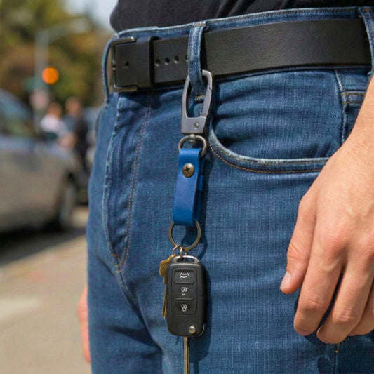 THE MEN THING KeyChains URBAN AXIS BLUE - Stainless Steel Keychain for Men & Boy