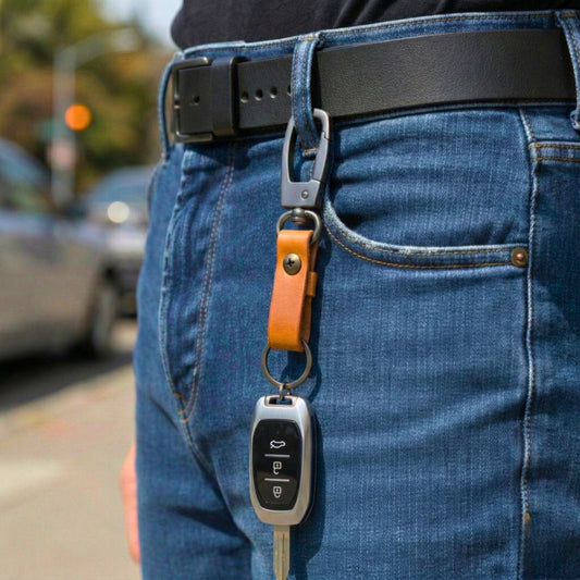 THE MEN THING KeyChains URBAN AXIS BROWN - Stainless Steel Keychain for Men & Boy