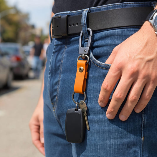 THE MEN THING KeyChains URBAN AXIS ORANGE - Stainless Steel Keychain for Men & Boy
