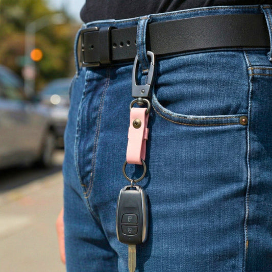 THE MEN THING KeyChains URBAN AXIS PINK - Stainless Steel Keychain for Men & Boy
