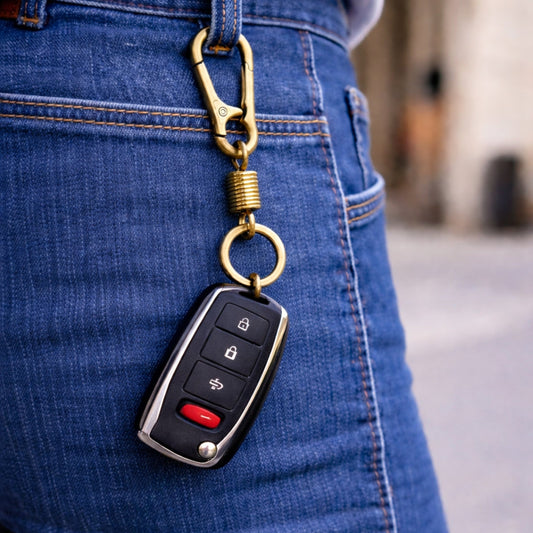 THE MEN THING KeyChains VANTOR - GOLDEN - Stainless Steel Keychain for Men & Boy
