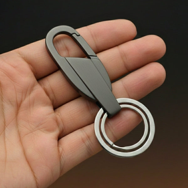 VELOX LOOP - MATTE GREY - Stainless Steel Keychain for Men & Boy