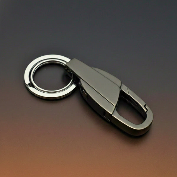 VELOX LOOP - MATTE GREY - Stainless Steel Keychain for Men & Boy