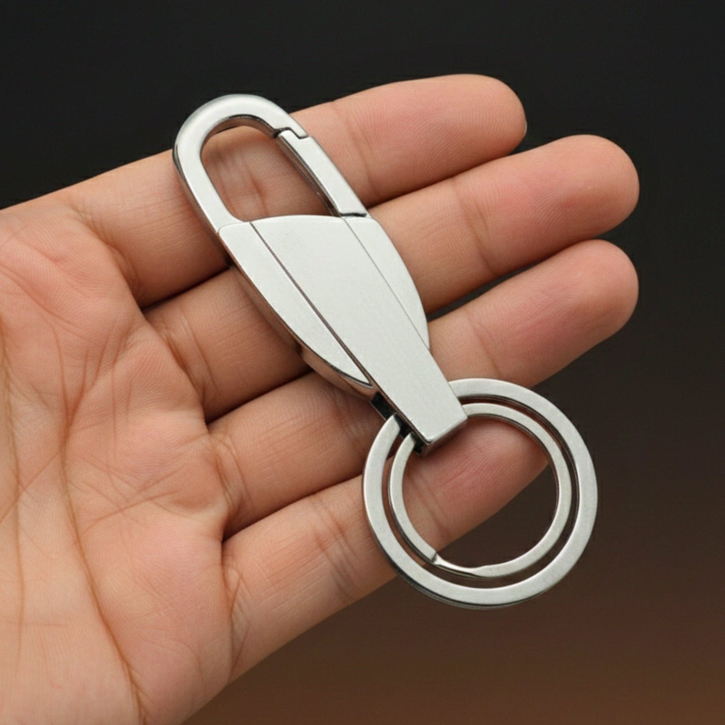 THE MEN THING KeyChains VELOX LOOP - STEEL - Stainless Steel Keychain for Men & Boy