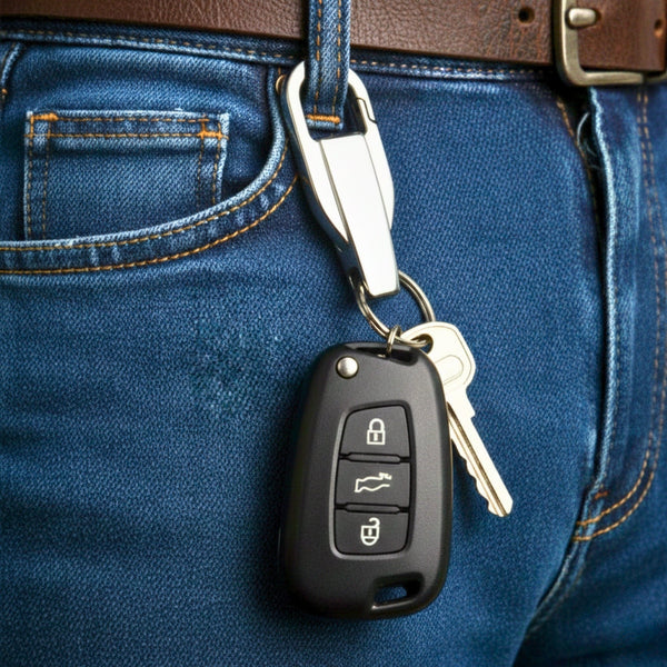 VELOX LOOP - STEEL - Stainless Steel Keychain for Men & Boy
