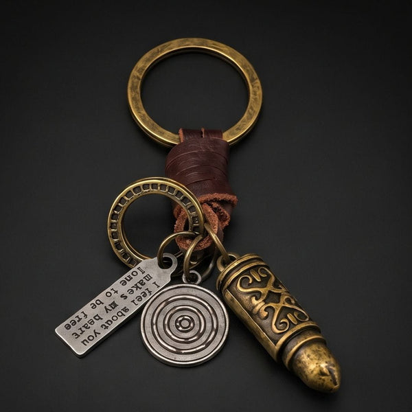 VINTAGE BULLET - Stainless Steel Keychain for Men & Boy