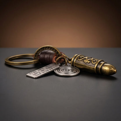 THE MEN THING KeyChains VINTAGE BULLET - Stainless Steel Keychain for Men & Boy