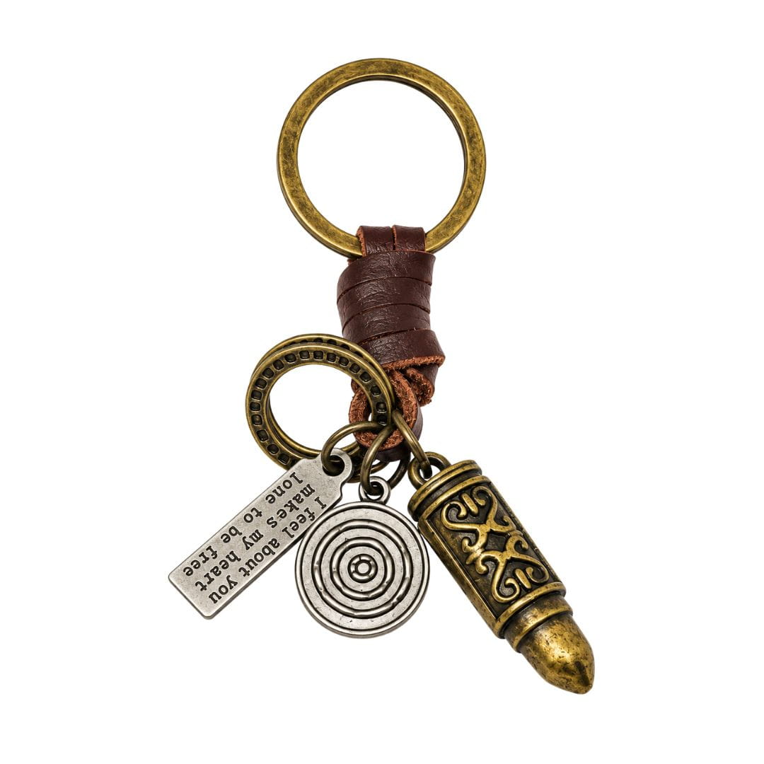 THE MEN THING KeyChains VINTAGE BULLET - Stainless Steel Keychain for Men & Boy