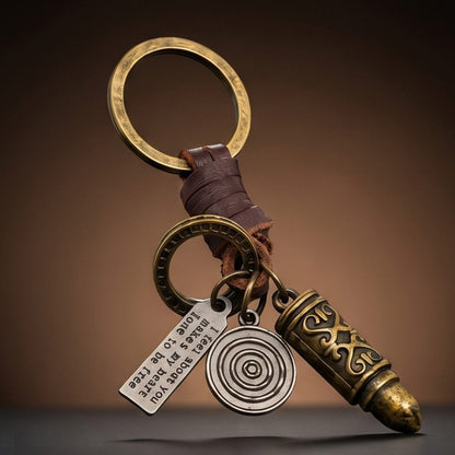 THE MEN THING KeyChains VINTAGE BULLET - Stainless Steel Keychain for Men & Boy