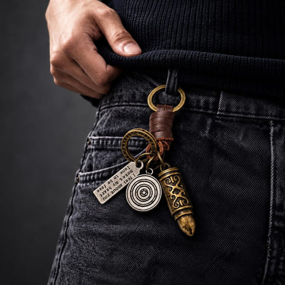 THE MEN THING KeyChains VINTAGE BULLET - Stainless Steel Keychain for Men & Boy