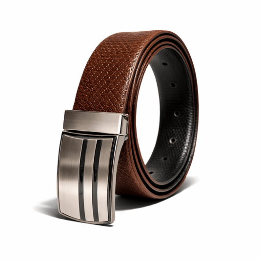 THE MEN THING Leather Belts 31" to 36" Waist Adjustable NOVARO BROWN - Premium Genuine Leather Reversible Belt for Men & Boys | Durable & Stylish for Everyday Wear (Size : 31-44)