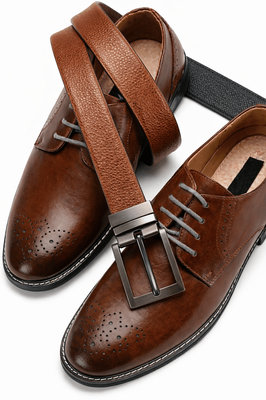 THE MEN THING Leather Belts AURTEX BROWN - Premium Genuine Leather Reversible Belt for Men & Boys | Durable & Stylish for Everyday Wear