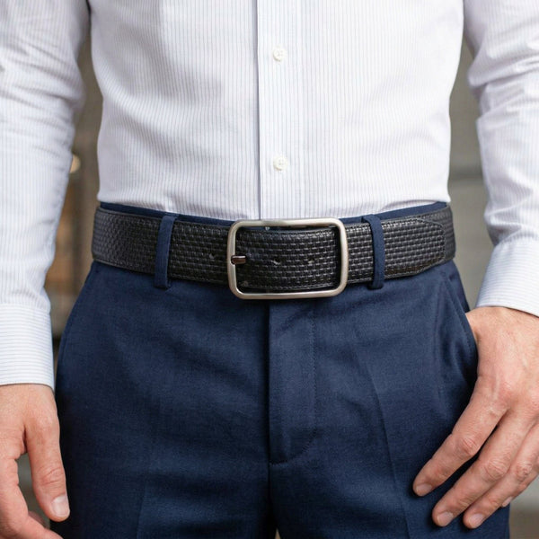 Mens Genuine Leather Belt | 2 in 1 Reversible (Black & Brown) (1 Pc.) - GRIDLUX