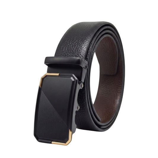 THE MEN THING Leather Belts Mens Genuine Leather Belt | 2 in 1 Reversible (Black & Brown) (1 Pc.) - LUXORIC