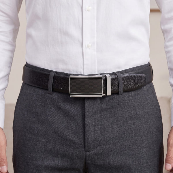 Mens Genuine Leather Belt | 2 in 1 Reversible (Black & Brown) (1 Pc.) - LUXORIC-ARKON