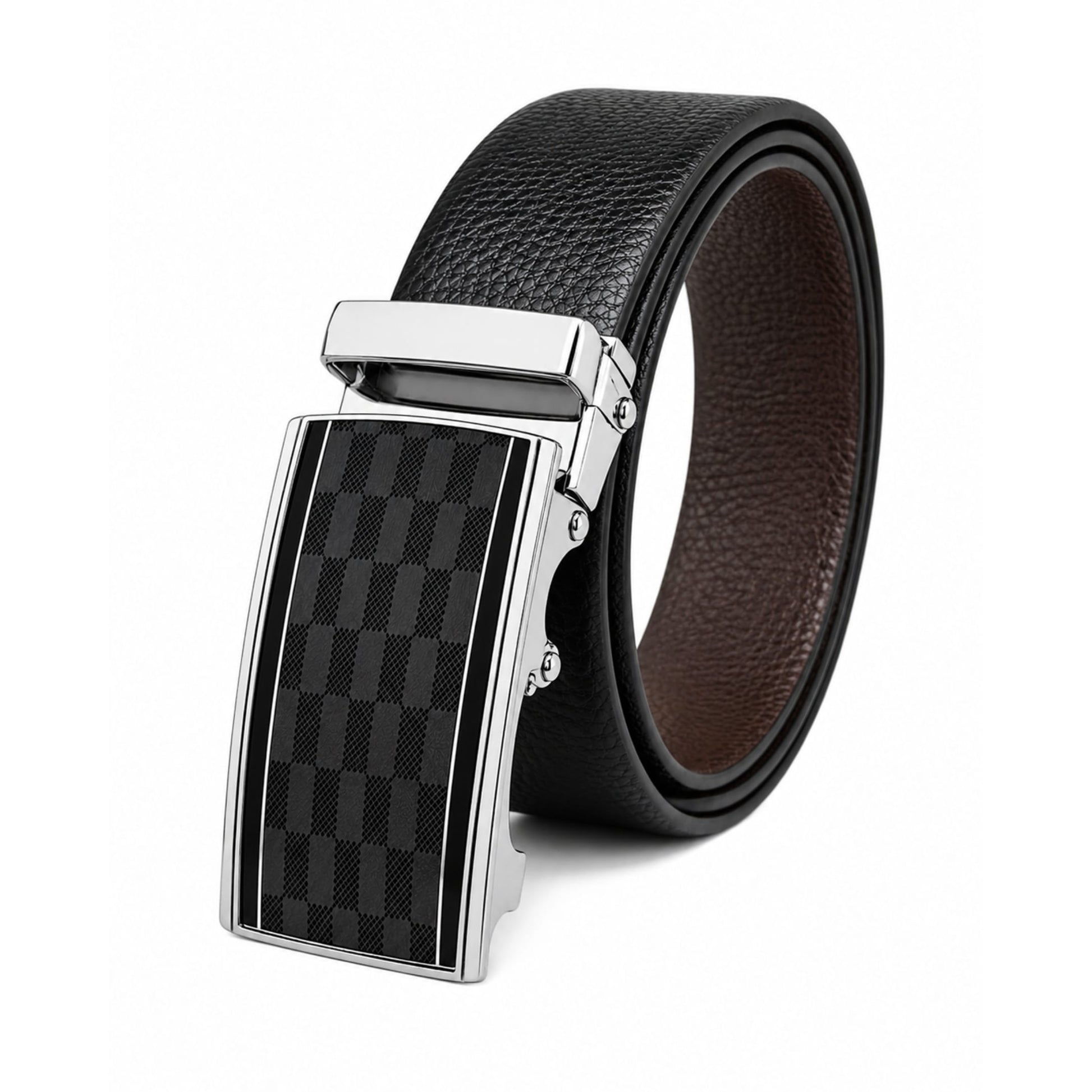 THE MEN THING Leather Belts Mens Genuine Leather Belt | 2 in 1 Reversible (Black & Brown) (1 Pc.) - LUXORIC-ARKON