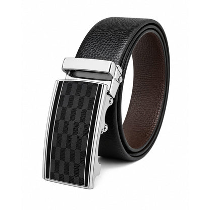 THE MEN THING Leather Belts Mens Genuine Leather Belt | 2 in 1 Reversible (Black & Brown) (1 Pc.) - LUXORIC-ARKON