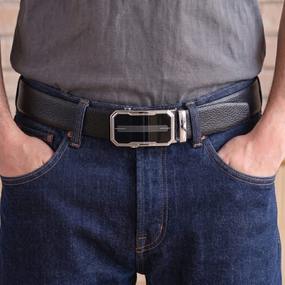 THE MEN THING Leather Belts Mens Genuine Leather Belt | 2 in 1 Reversible (Black & Brown) (1 Pc.) - LUXORIC -AVENZO