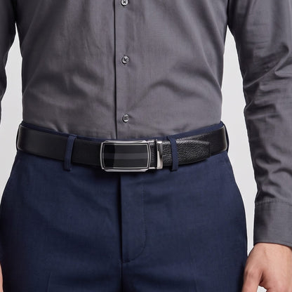THE MEN THING Leather Belts Mens Genuine Leather Belt | 2 in 1 Reversible (Black & Brown) (1 Pc.) - LUXORIC - KLYNT