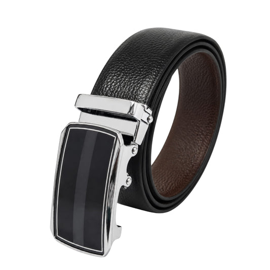 THE MEN THING Leather Belts Mens Genuine Leather Belt | 2 in 1 Reversible (Black & Brown) (1 Pc.) - LUXORIC - KLYNT