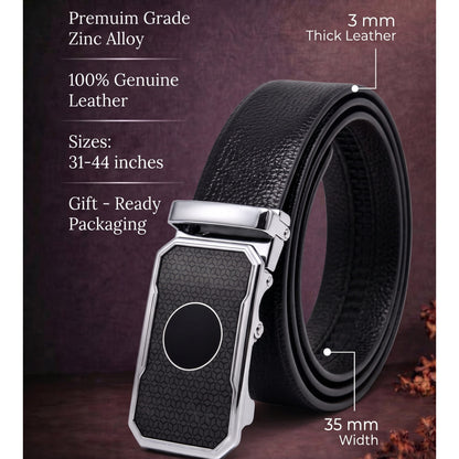 THE MEN THING Leather Belts Mens Genuine Leather Belt | 2 in 1 Reversible (Black & Brown) (1 Pc.) - LUXORIC - MONTREX