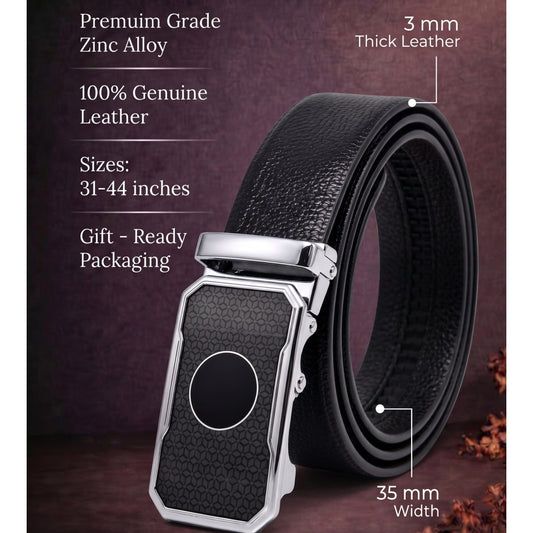 THE MEN THING Leather Belts Mens Genuine Leather Belt | 2 in 1 Reversible (Black & Brown) (1 Pc.) - LUXORIC - MONTREX