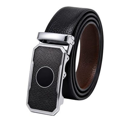 THE MEN THING Leather Belts Mens Genuine Leather Belt | 2 in 1 Reversible (Black & Brown) (1 Pc.) - LUXORIC - MONTREX
