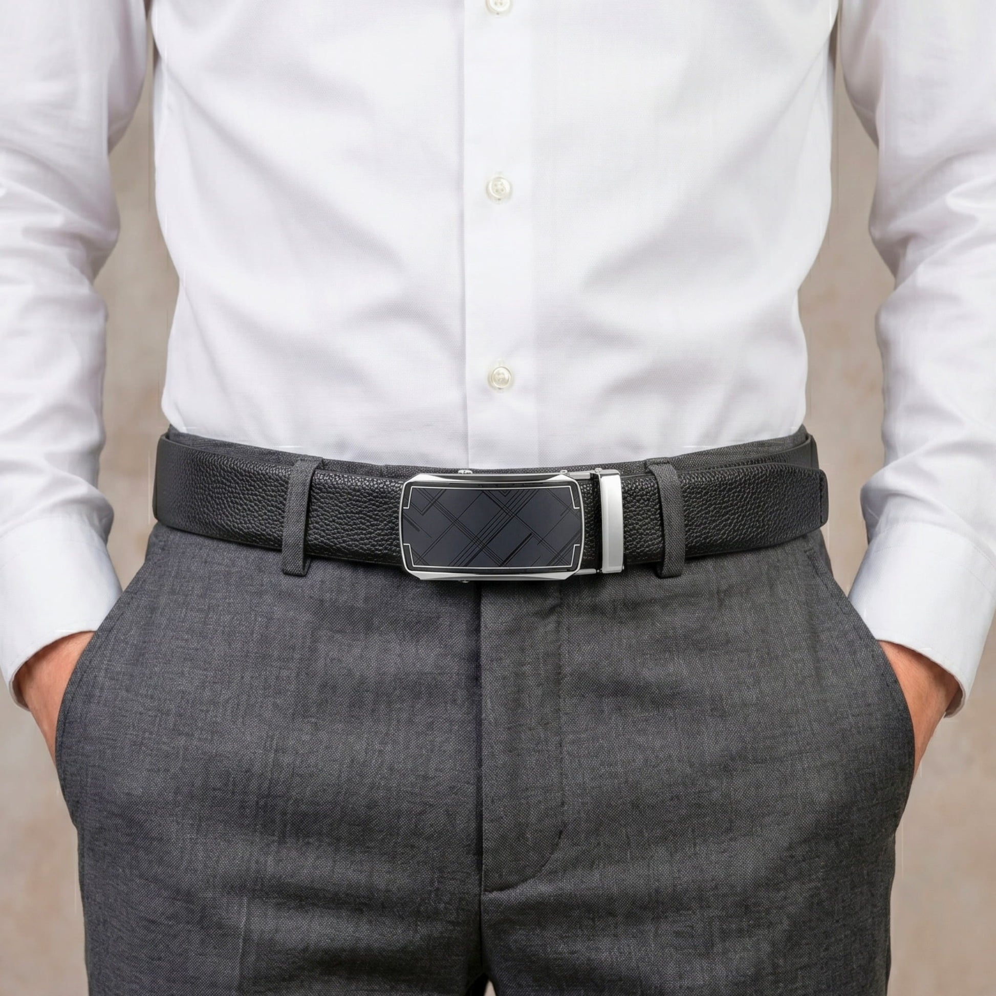 THE MEN THING Leather Belts Mens Genuine Leather Belt | 2 in 1 Reversible (Black & Brown) (1 Pc.) - LUXORIC - ORLUX