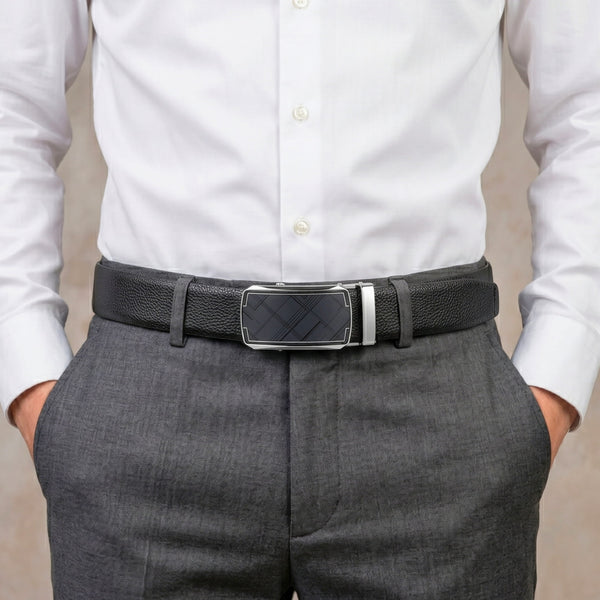 Mens Genuine Leather Belt | 2 in 1 Reversible (Black & Brown) (1 Pc.) - LUXORIC - ORLUX