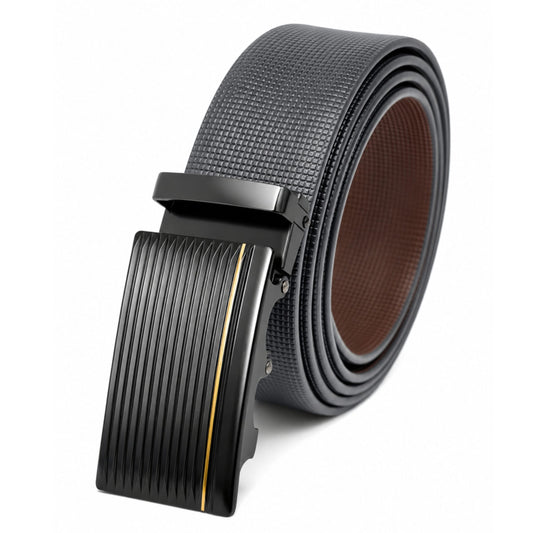 THE MEN THING Leather Belts Mens Genuine Leather Belt | 2 in 1 Reversible (Black & Brown) (1 Pc.) - NEXVIOR