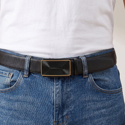 THE MEN THING Leather Belts Mens Genuine Leather Belt | 2 in 1 Reversible (Black & Brown) (1 Pc.) - NEXVIOR