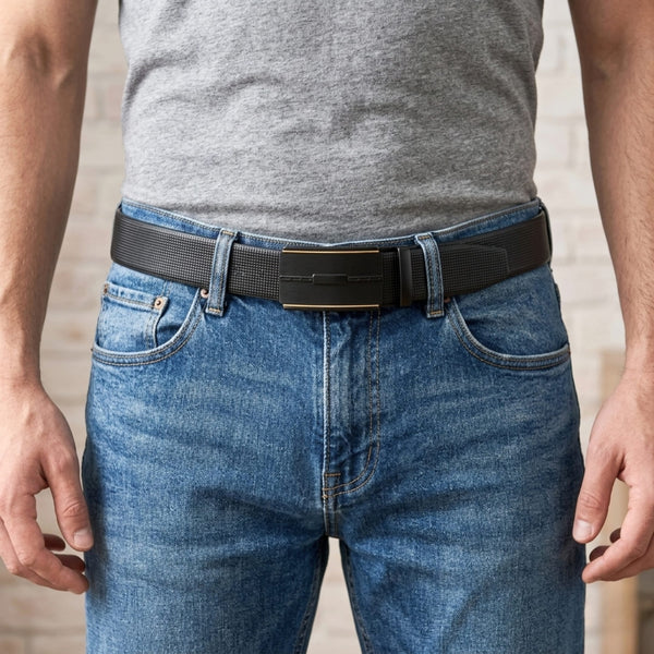Mens Genuine Leather Belt | 2 in 1 Reversible (Black & Brown) (1 Pc.) - NEXVIOR
