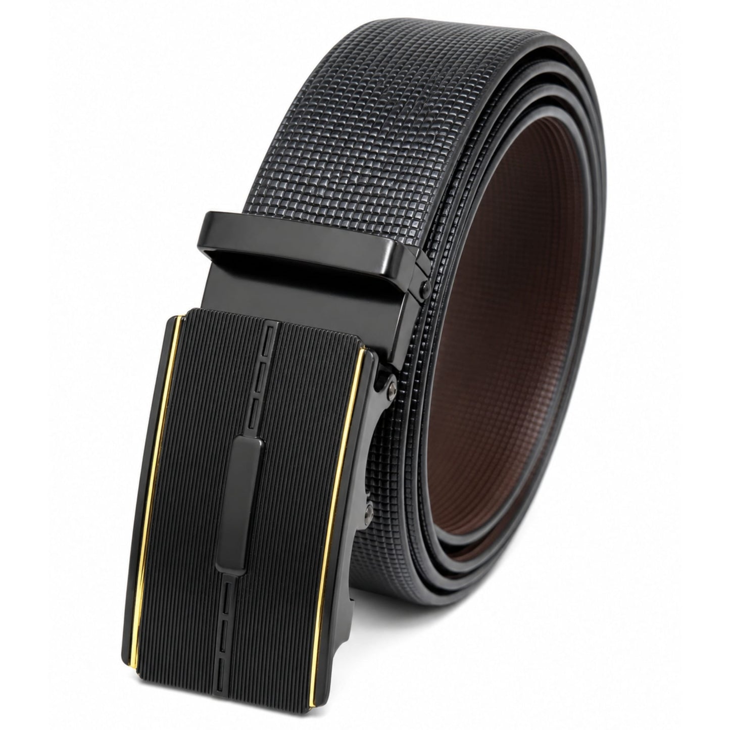 THE MEN THING Leather Belts Mens Genuine Leather Belt | 2 in 1 Reversible (Black & Brown) (1 Pc.) - NEXVIOR