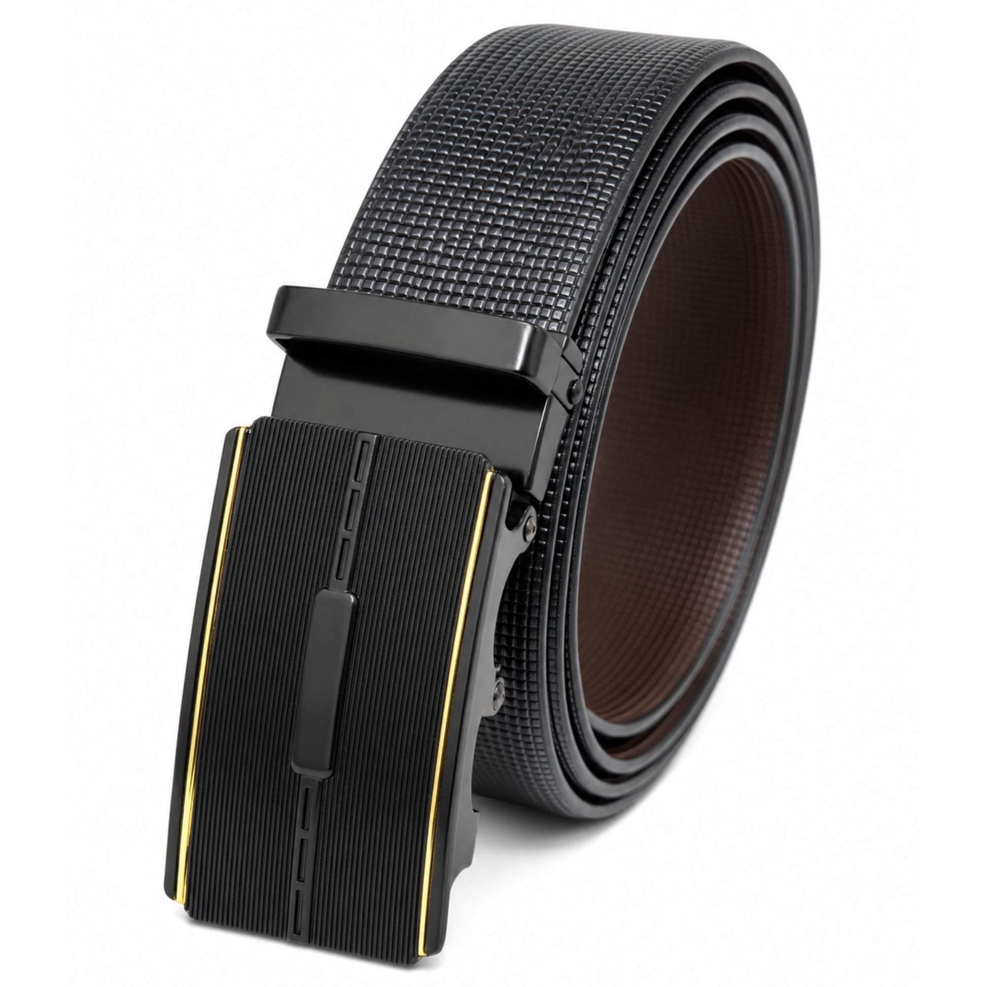 THE MEN THING Leather Belts Mens Genuine Leather Belt | 2 in 1 Reversible (Black & Brown) (1 Pc.) - NEXVIOR